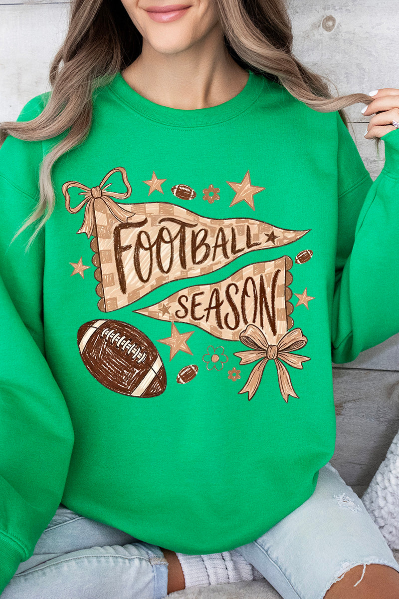Football Season Doodle Heavy Blend Crew Sweatshirt
