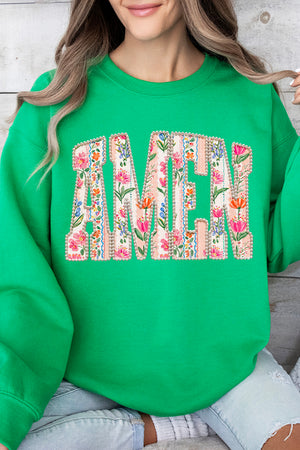 Pearls & Petals Amen Heavy Blend Crew Sweatshirt