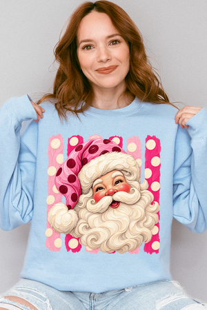 Pink Dot Jolly Santa Heavy Blend Crew Sweatshirt