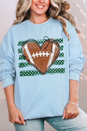 Green Football Sweetheart Heavy Blend Crew Sweatshirt
