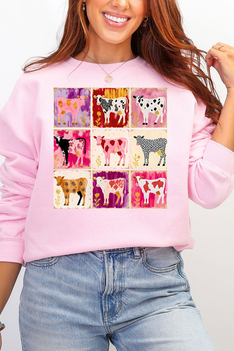 Patchwork Pastures Heavy Blend Crew Sweatshirt