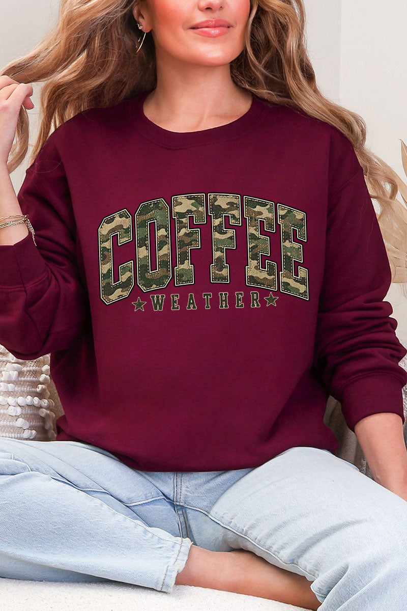 Camo Coffee Weather Heavy Blend Crew Sweatshirt