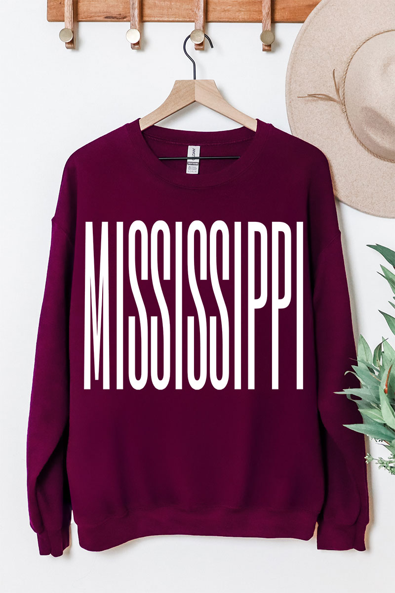 Varsity Mississippi Heavy Blend Crew Sweatshirt | Wholesale
