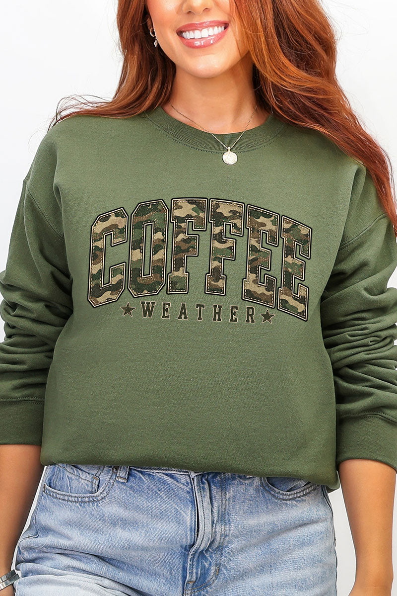 Camo Coffee Weather Heavy Blend Crew Sweatshirt