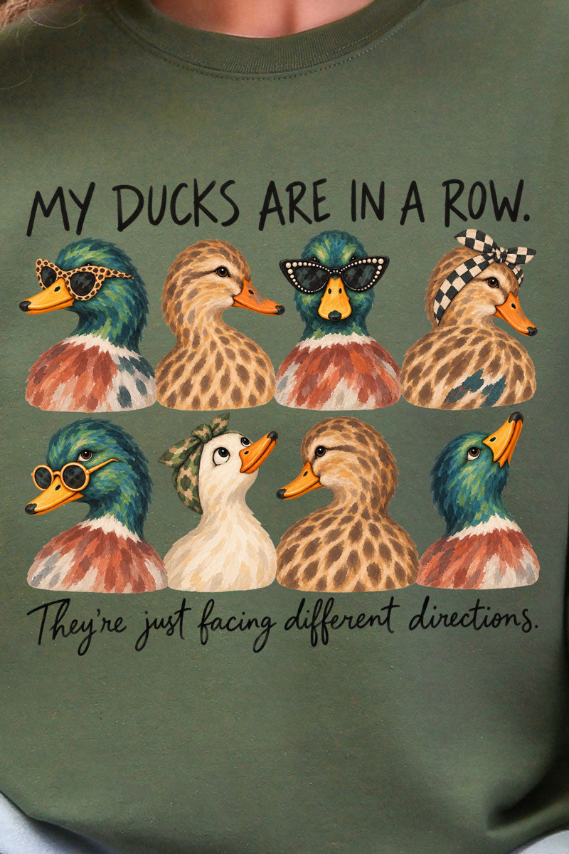 Ducks In A Row-Ish Heavy Blend Crew Sweatshirt