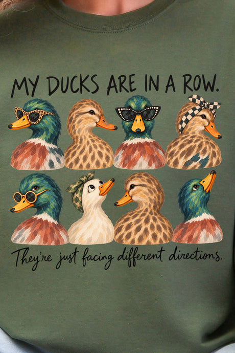 Ducks In A Row-Ish Heavy Blend Crew Sweatshirt
