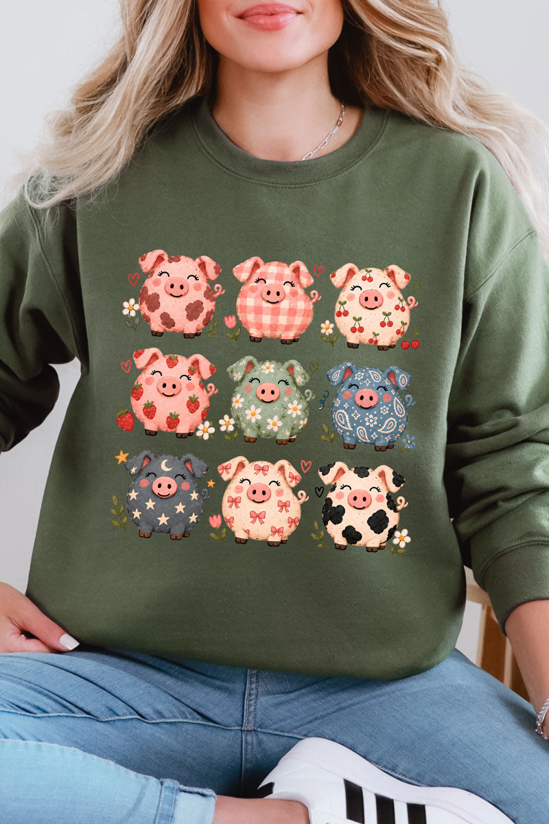 Piggy Crew Heavy Blend Crew Sweatshirt