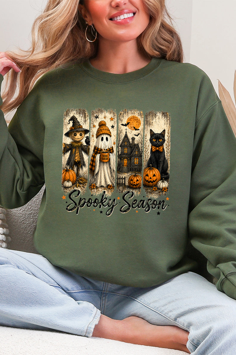 Spooky Season Brushstrokes Heavy Blend Crew Sweatshirt