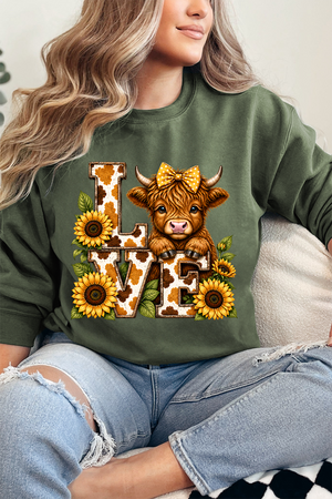 Little Highland Love Heavy Blend Crew Sweatshirt