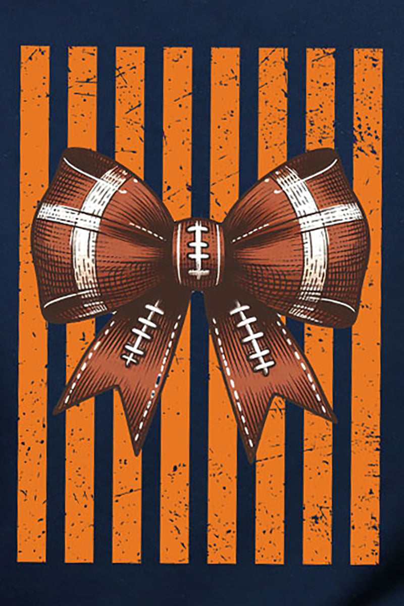Orange Varsity Bow Heavy Blend Crew Sweatshirt