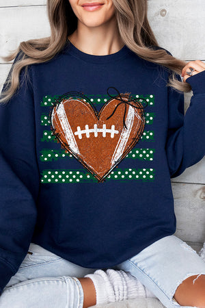 Green Football Sweetheart Heavy Blend Crew Sweatshirt
