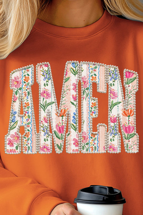 Pearls & Petals Amen Heavy Blend Crew Sweatshirt
