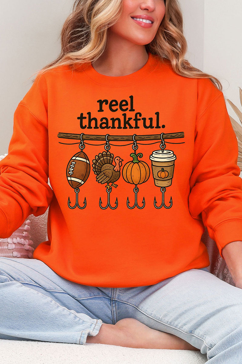 Reel Thankful Heavy Blend Crew Sweatshirt