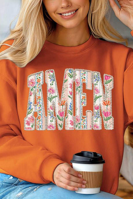 Pearls & Petals Amen Heavy Blend Crew Sweatshirt