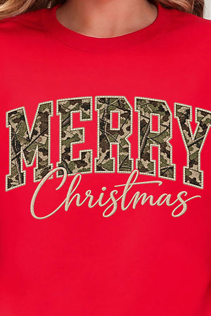Camo Merry Christmas Heavy Blend Crew Sweatshirt