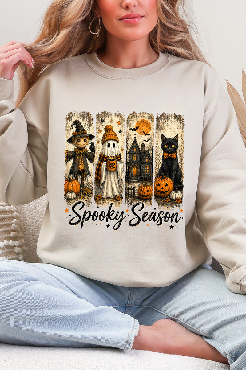 Spooky Season Brushstrokes Heavy Blend Crew Sweatshirt