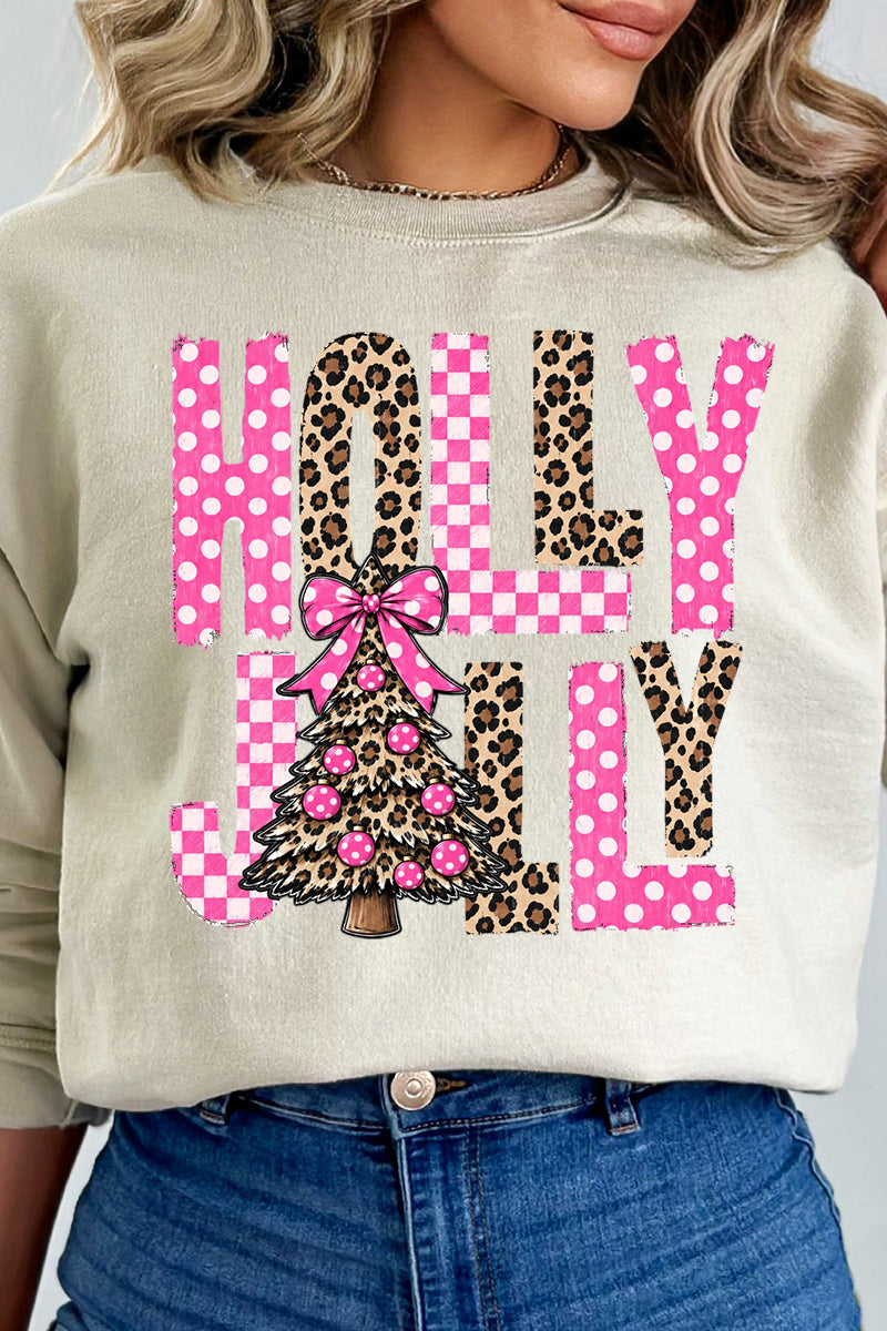 Wild & Pink Holly Jolly Heavy Blend Crew Sweatshirt