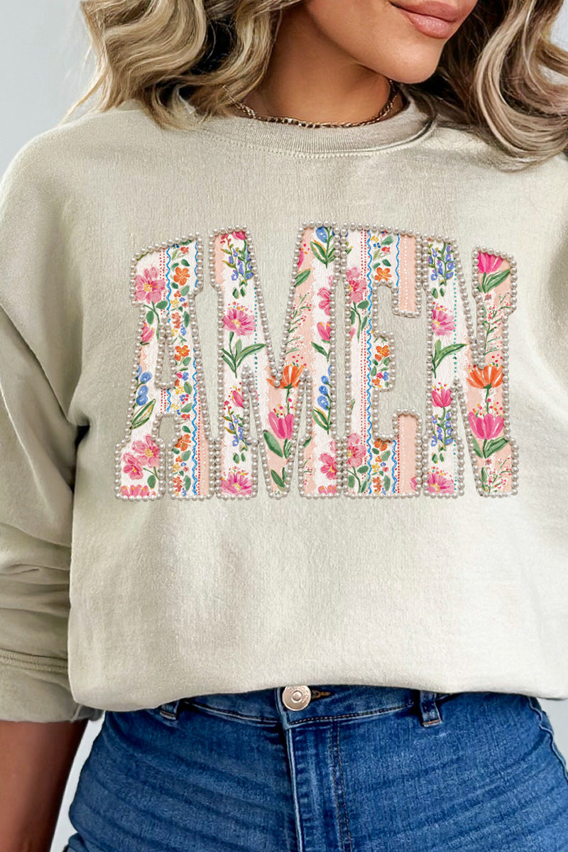 Pearls & Petals Amen Heavy Blend Crew Sweatshirt