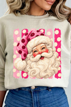 Pink Dot Jolly Santa Heavy Blend Crew Sweatshirt