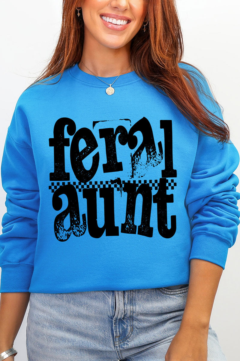 Feral Aunt Heavy Blend Crew Sweatshirt