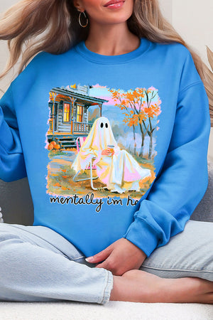 Ghost Mentally I'm Here Heavy Blend Crew Sweatshirt