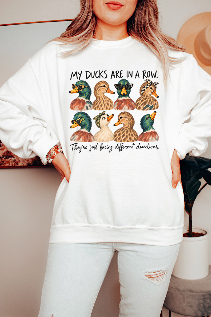 Ducks In A Row-Ish Heavy Blend Crew Sweatshirt