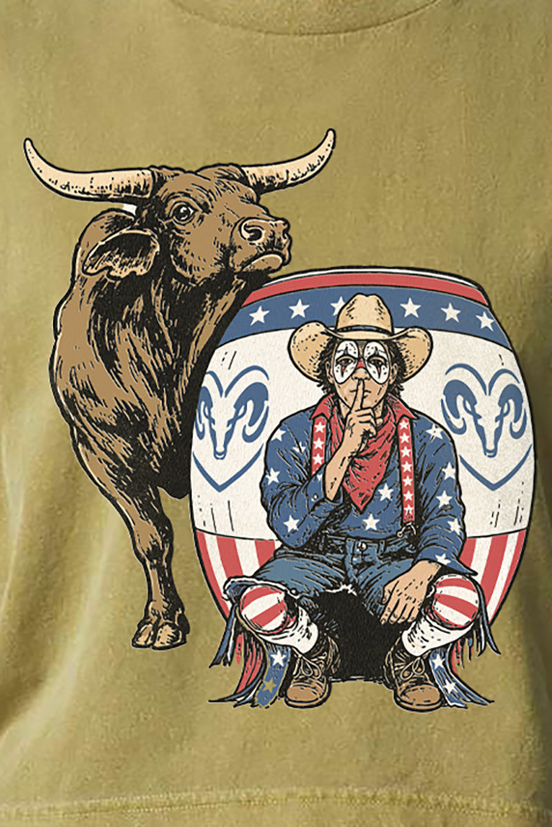American Rodeo Clown Women's Garment-Dyed Heavyweight Muscle Tee