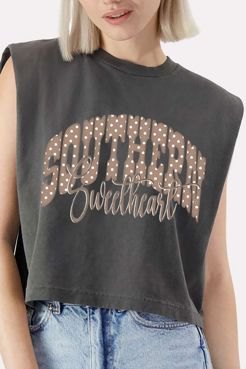 Southern Sweetheart Women's Garment-Dyed Heavyweight Muscle Tee