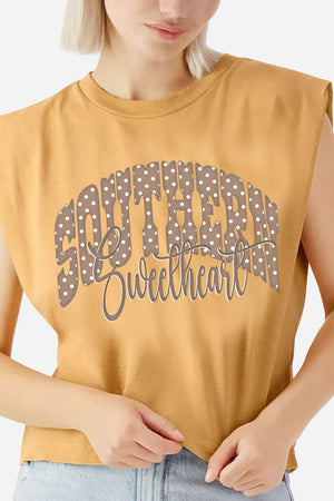 Southern Sweetheart Women's Garment-Dyed Heavyweight Muscle Tee