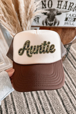 Camo Couture Auntie Otto Foam Front Trucker Hat