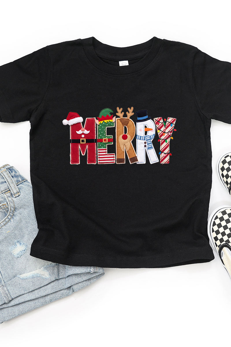 Toddler Christmas Characters Merry Fine Jersey Tee