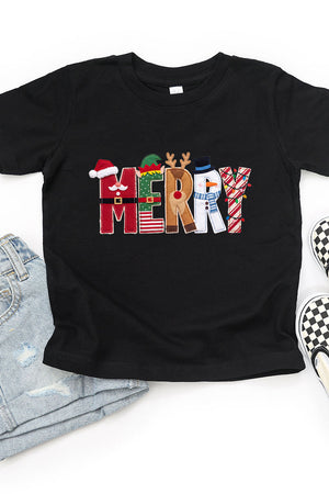 Toddler Christmas Characters Merry Fine Jersey Tee