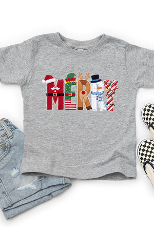 Toddler Christmas Characters Merry Fine Jersey Tee