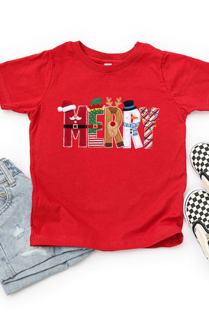 Toddler Christmas Characters Merry Fine Jersey Tee