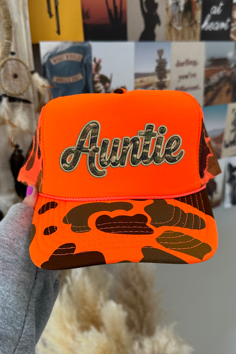 Camo Couture Auntie Otto Foam Front Trucker Hat