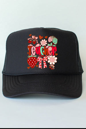 Berry Sweet Teacher Otto Foam Front Trucker Hat