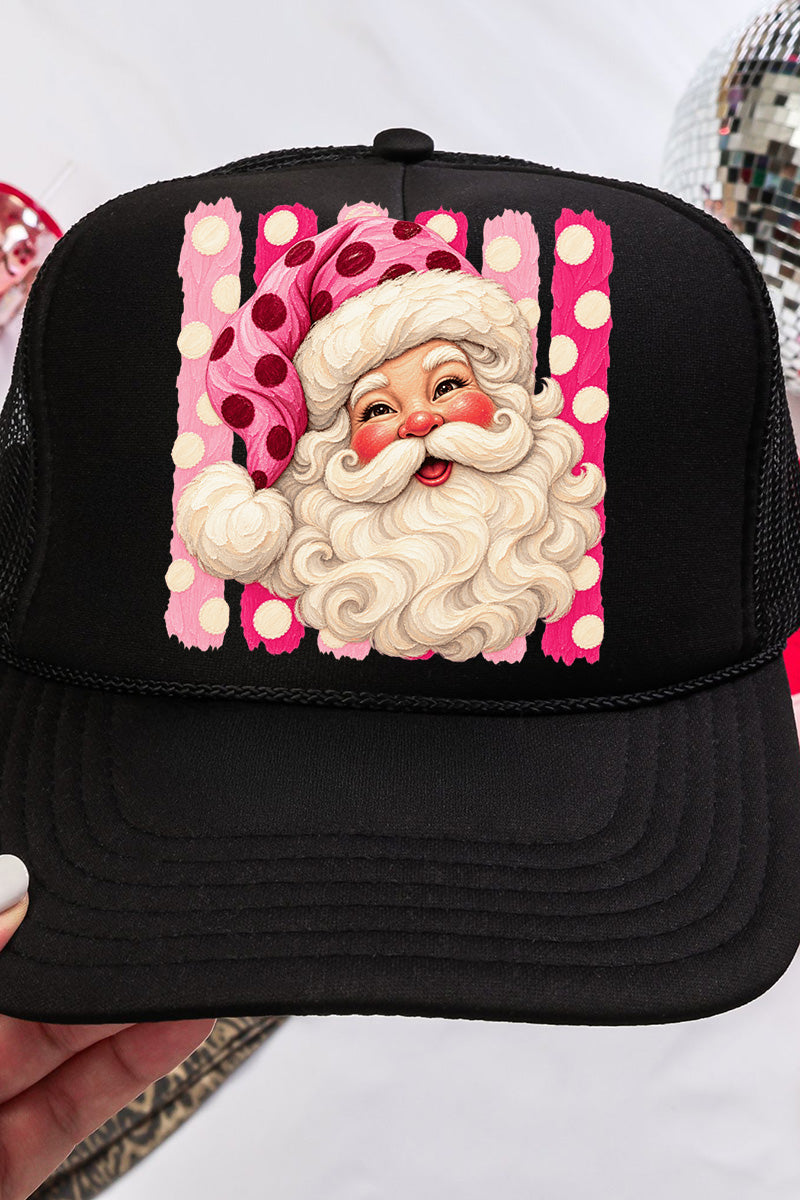 Pink Dot Jolly Santa Otto Foam Front Trucker Hat