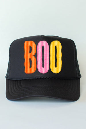 Candy Stripe Boo Otto Foam Front Trucker Hat