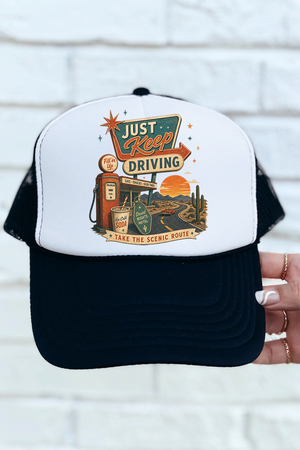Just Keep Driving Otto Foam Front Trucker Hat