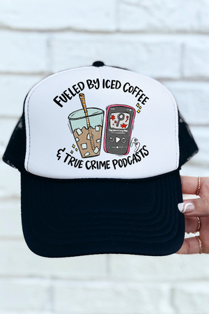 Iced Coffee & True Crime Otto Foam Front Trucker Hat