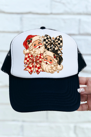 Merry Check Santa Otto Foam Front Trucker Hat