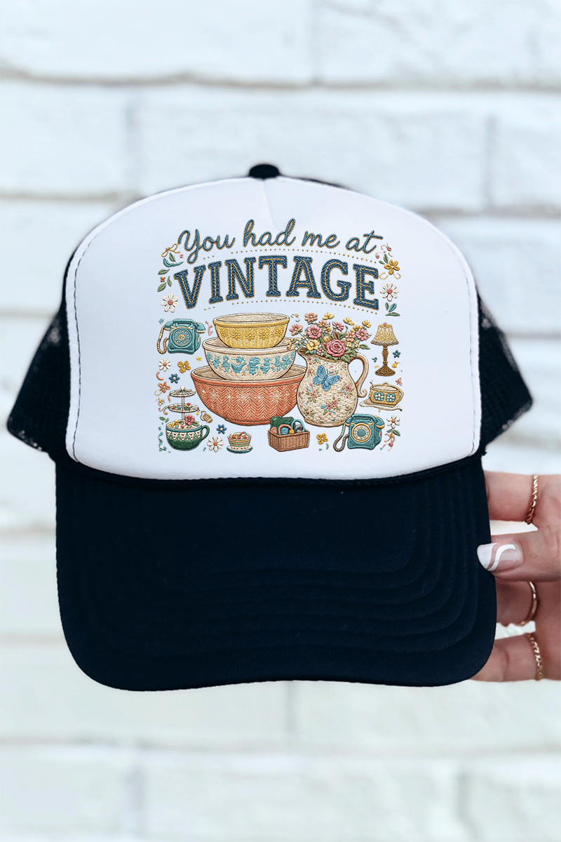Vintage Threaded Treasures Otto Foam Front Trucker Hat
