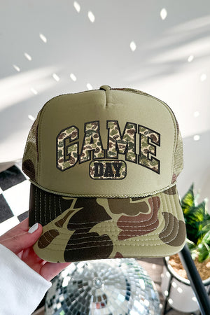 Camo Game Day Otto Foam Front Trucker Hat