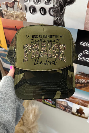 Camo Praise Otto Foam Front Trucker Hat