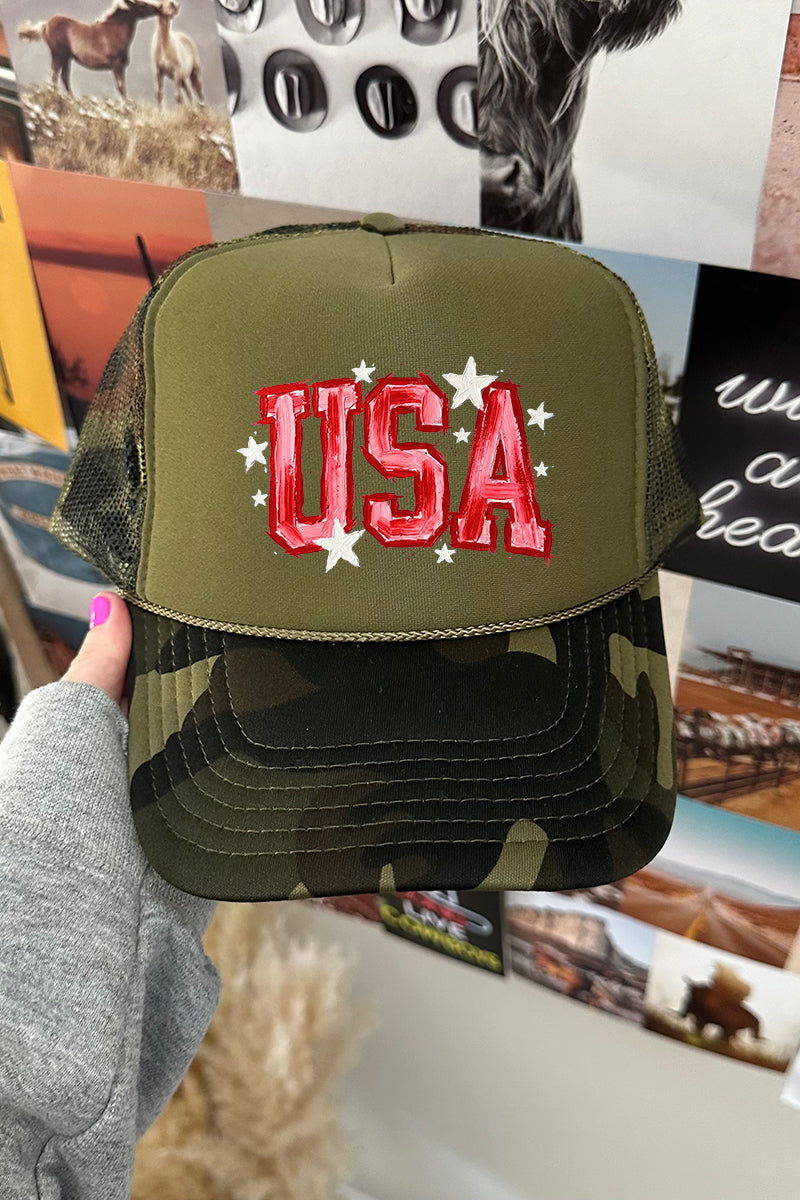 Painted Patriotism Otto Foam Front Trucker Hat