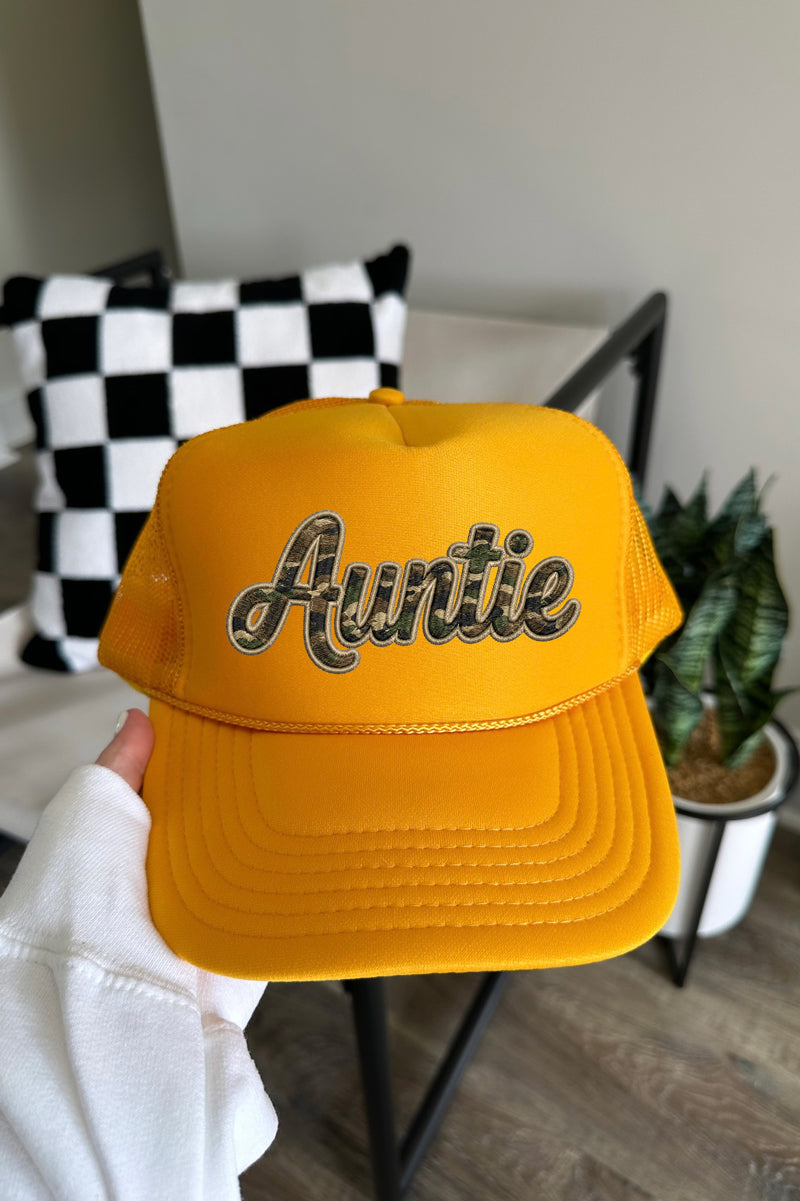 Camo Couture Auntie Otto Foam Front Trucker Hat