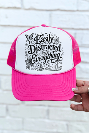 Black Easily Distracted By Everything Otto Foam Front Trucker Hat