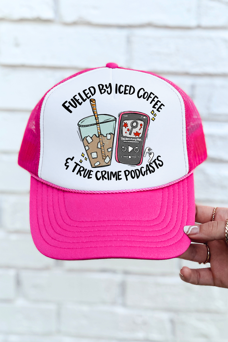 Iced Coffee & True Crime Otto Foam Front Trucker Hat