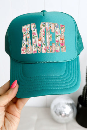 Pearls & Petals Amen Otto Foam Front Trucker Hat