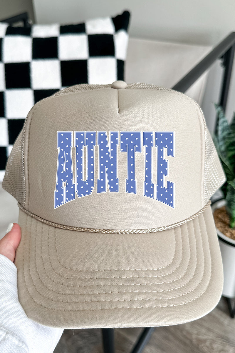 Blue Dot Auntie Otto Foam Front Trucker Hat